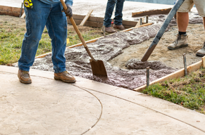 Side walk concrete spread-Akron Concrete Pros